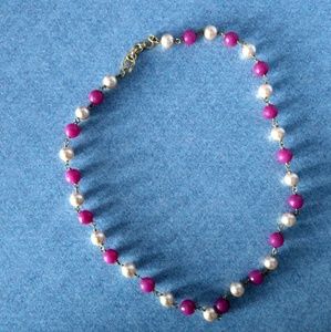 Pink and Tan Pearl Necklace